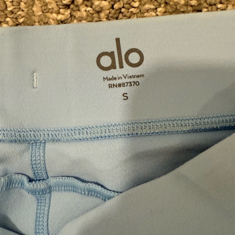 Light Blue Women’s Drawstring Athletic Shorts - Picture 2 of 3